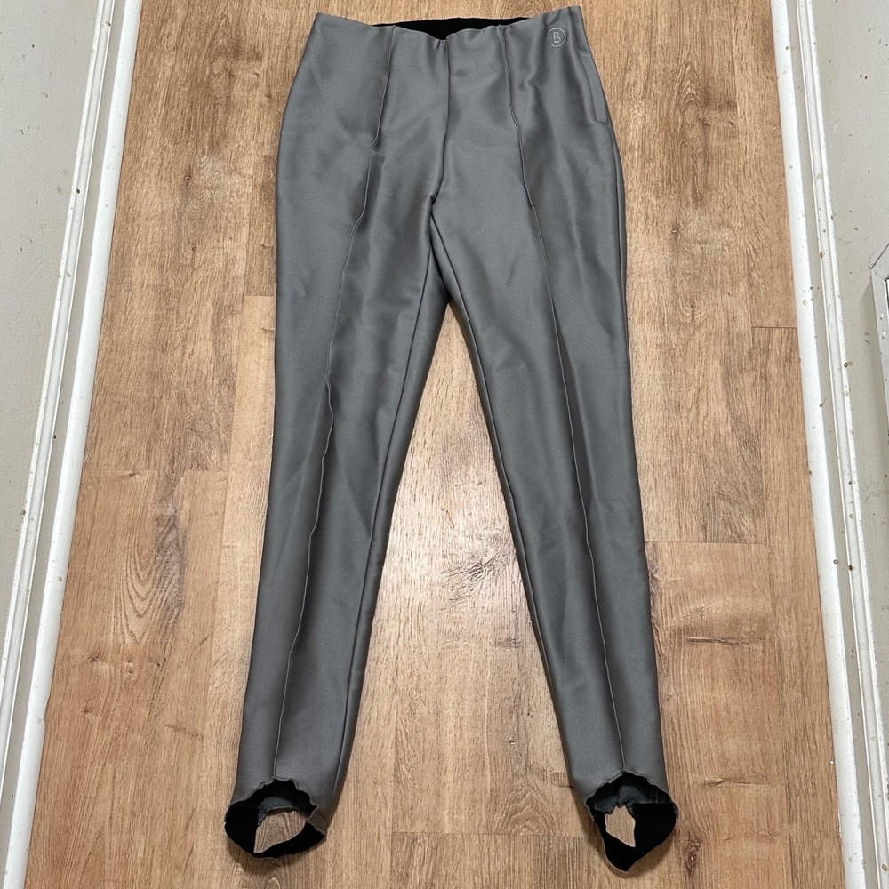 Bogner | NWT Grey Wool Blend Stirrup Slim Fit Luxury Ski Pants, US 10 L/T, EU 80